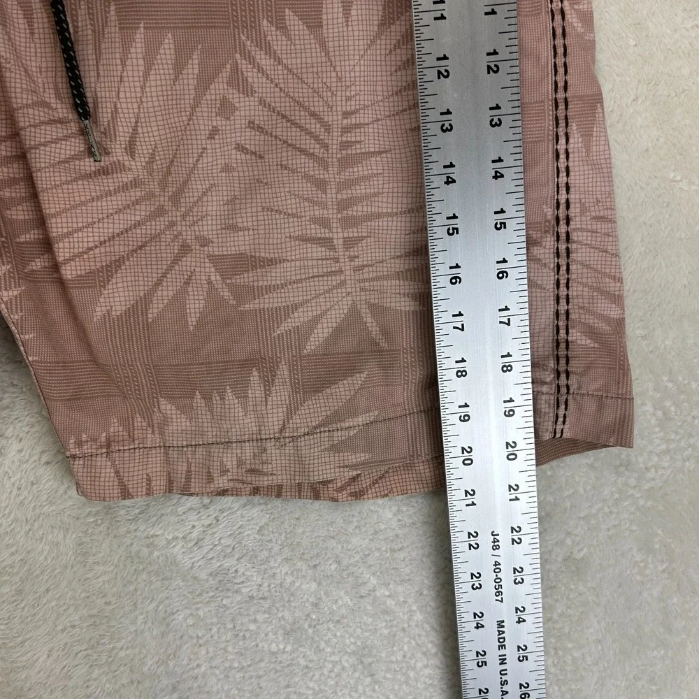 Tommy Bahama Relax Boardshorts Mens XL Pinkish-Brown Tropical Palm Leaf Print